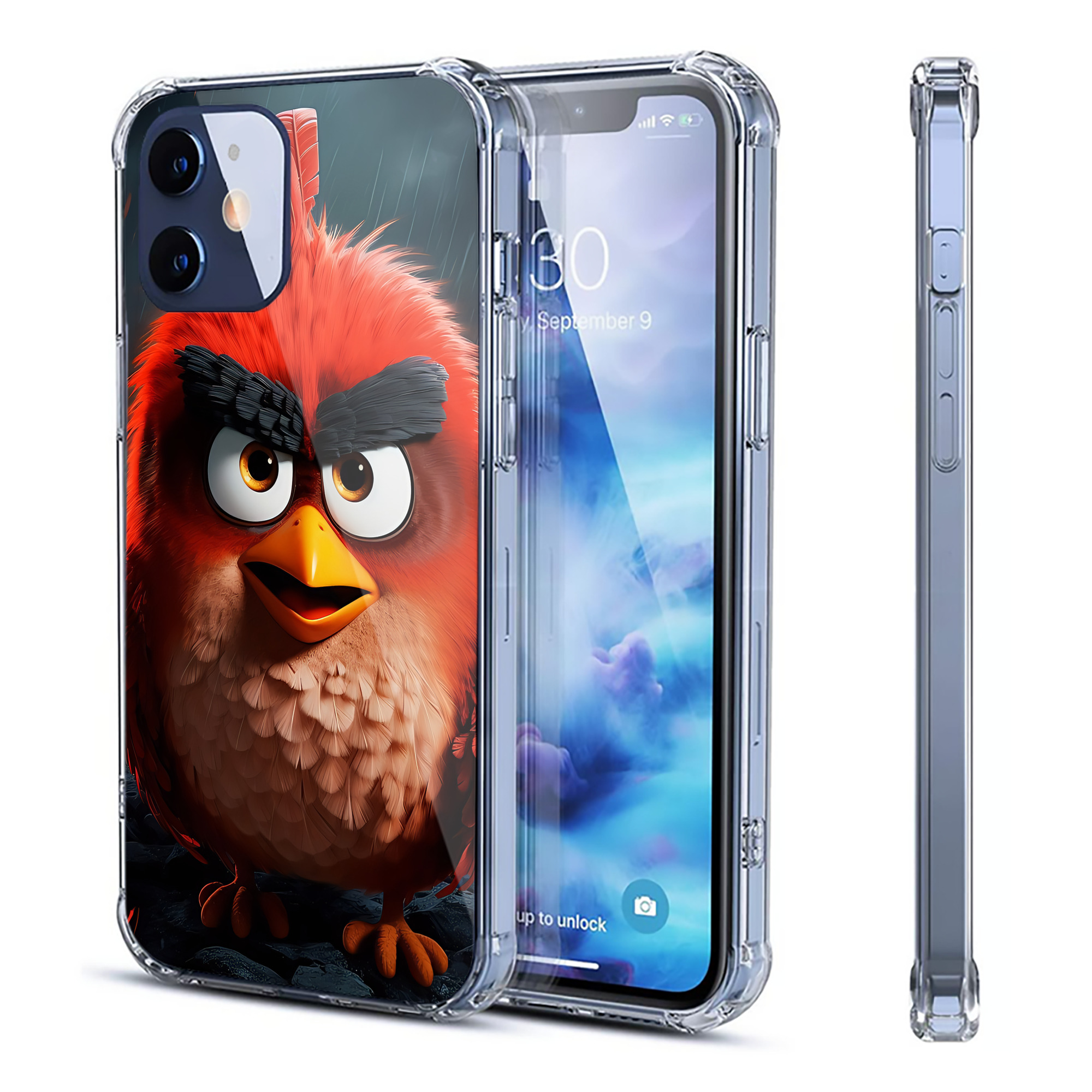 （画像用） Angry Birds アングリーバード 【iPhone 12シリーズ対応】透明スマホケース（クリアソフトケース）